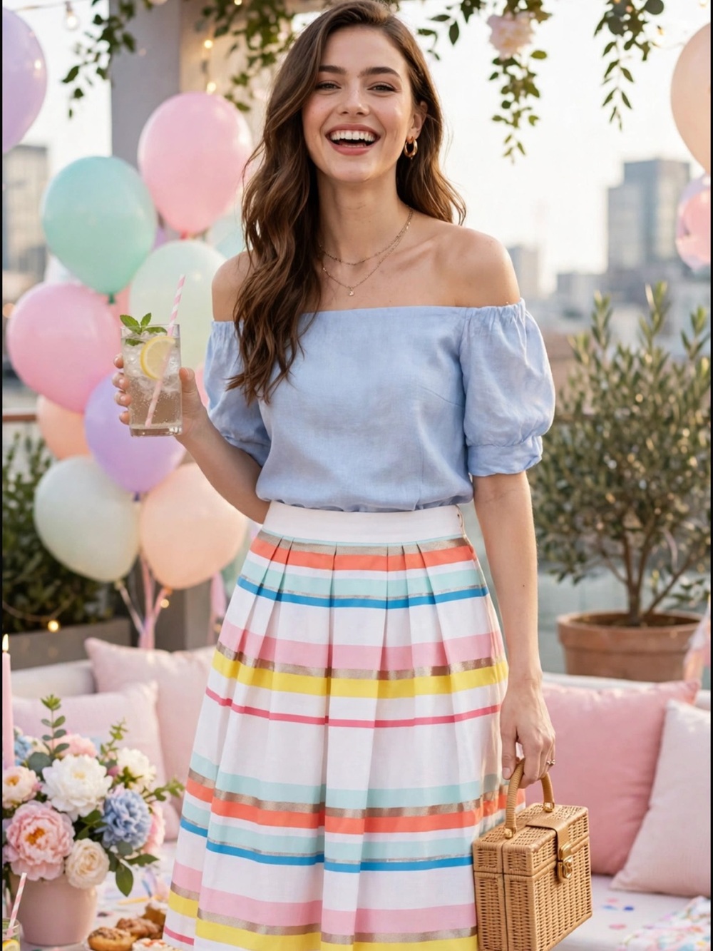 Kate Spade | Ribbon Stripe Skirt